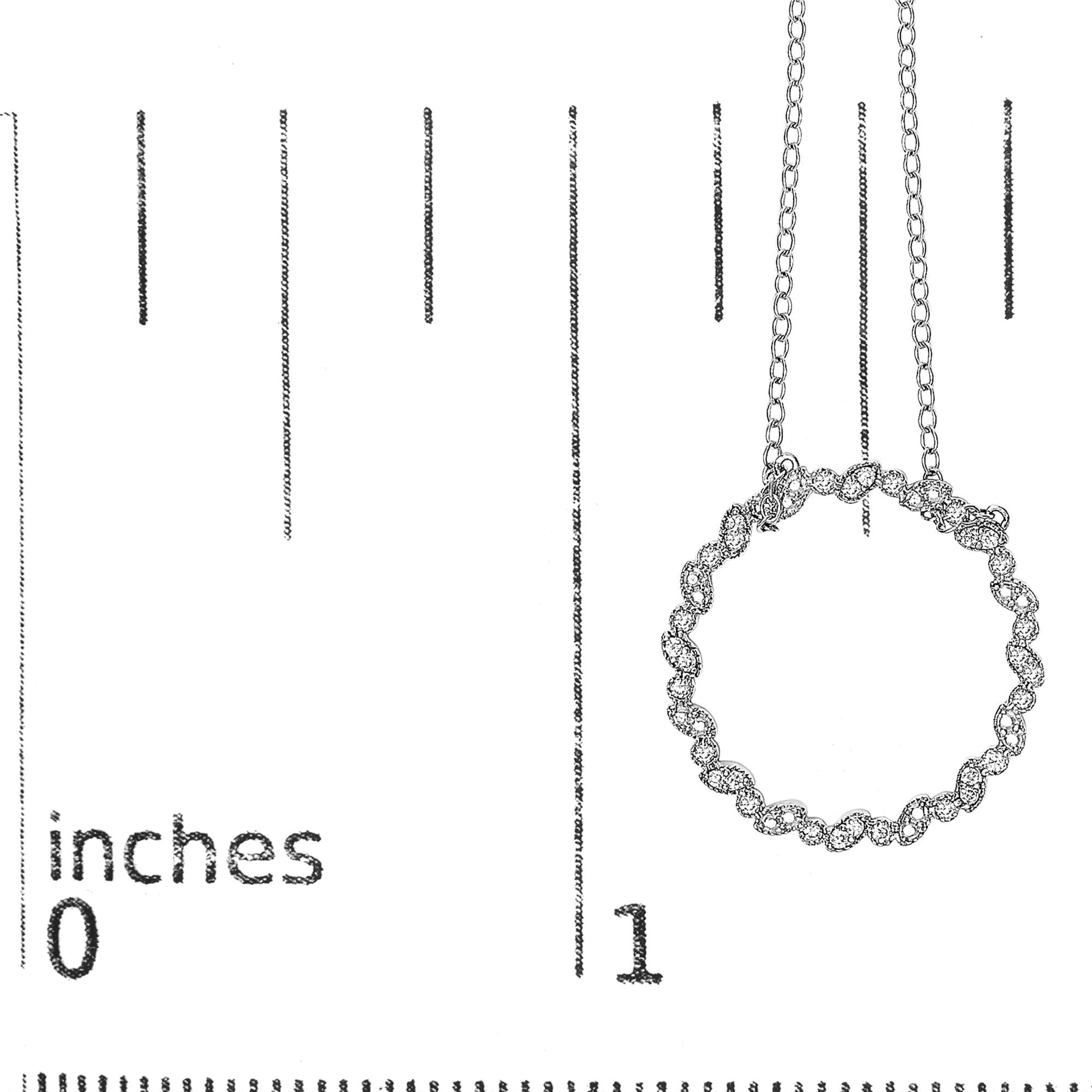 .925 Sterling Silver 1/7 Cttw Lab Grown Diamond Beaded Love Circle Pendant Necklace - Size 18 Inches-4