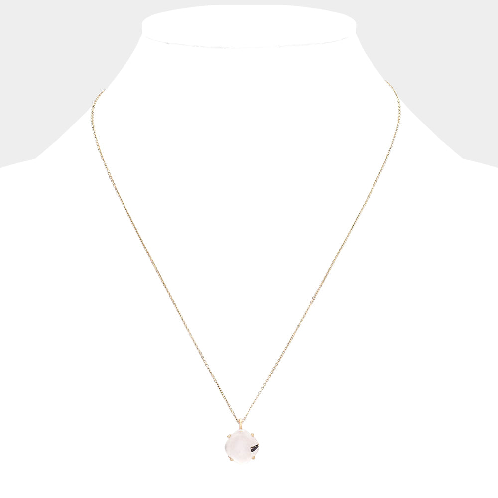 Natural Stone Pendant Necklace