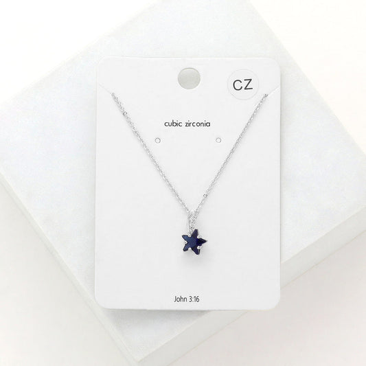 CZ Star Pendant Necklace