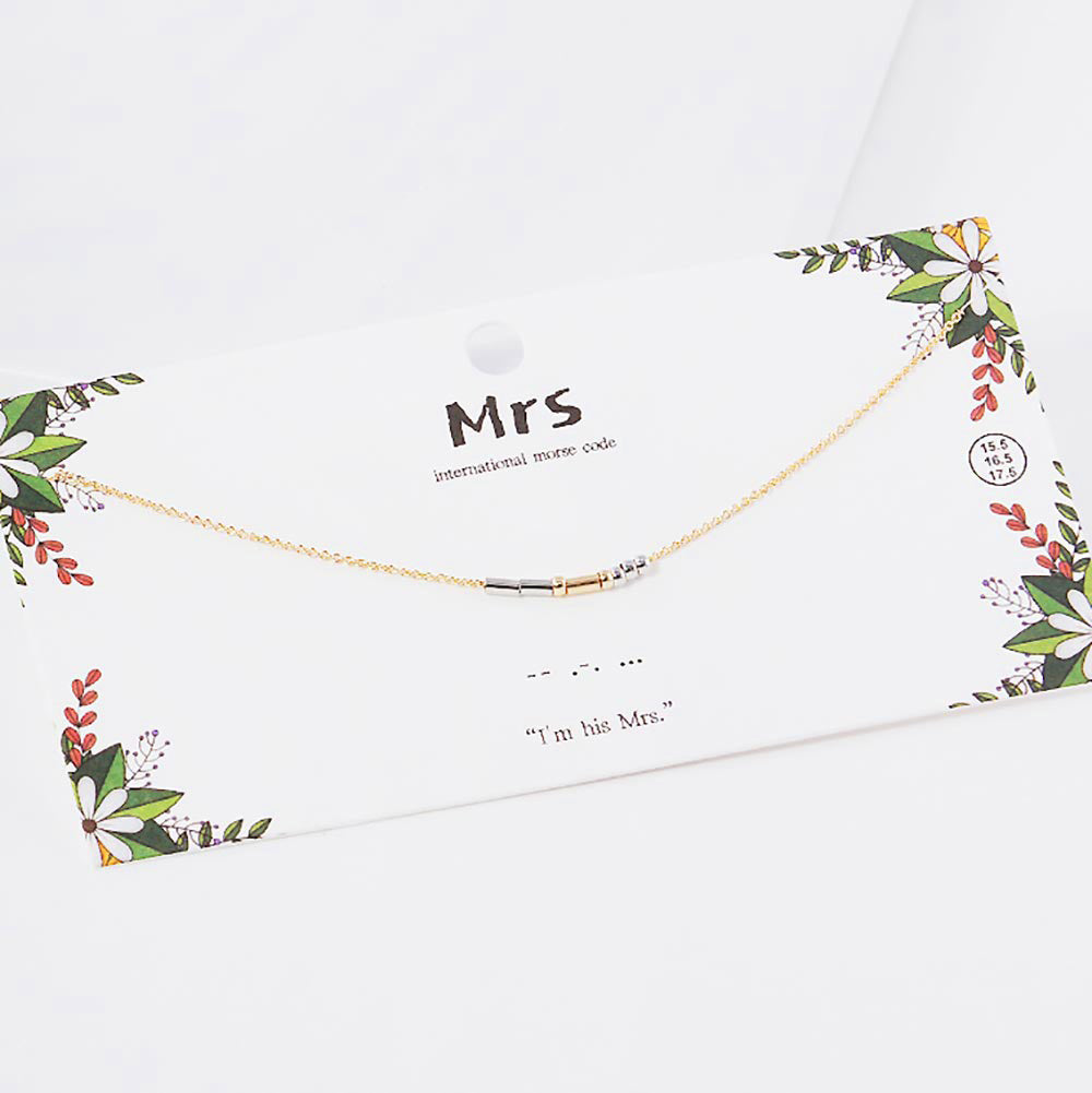 MRS Message Morse Code Pendant Necklace