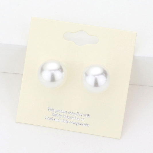 14mm Pearl stud earrings