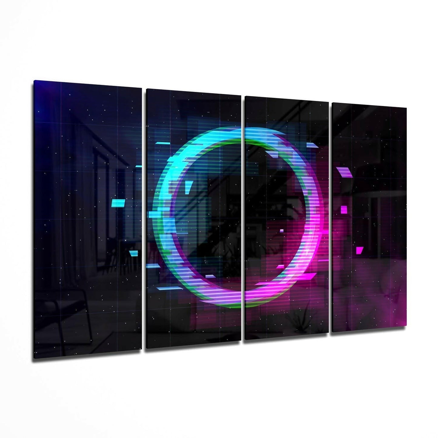 The Gate 4 Pieces Mega Glass Wall Art (59"x36")