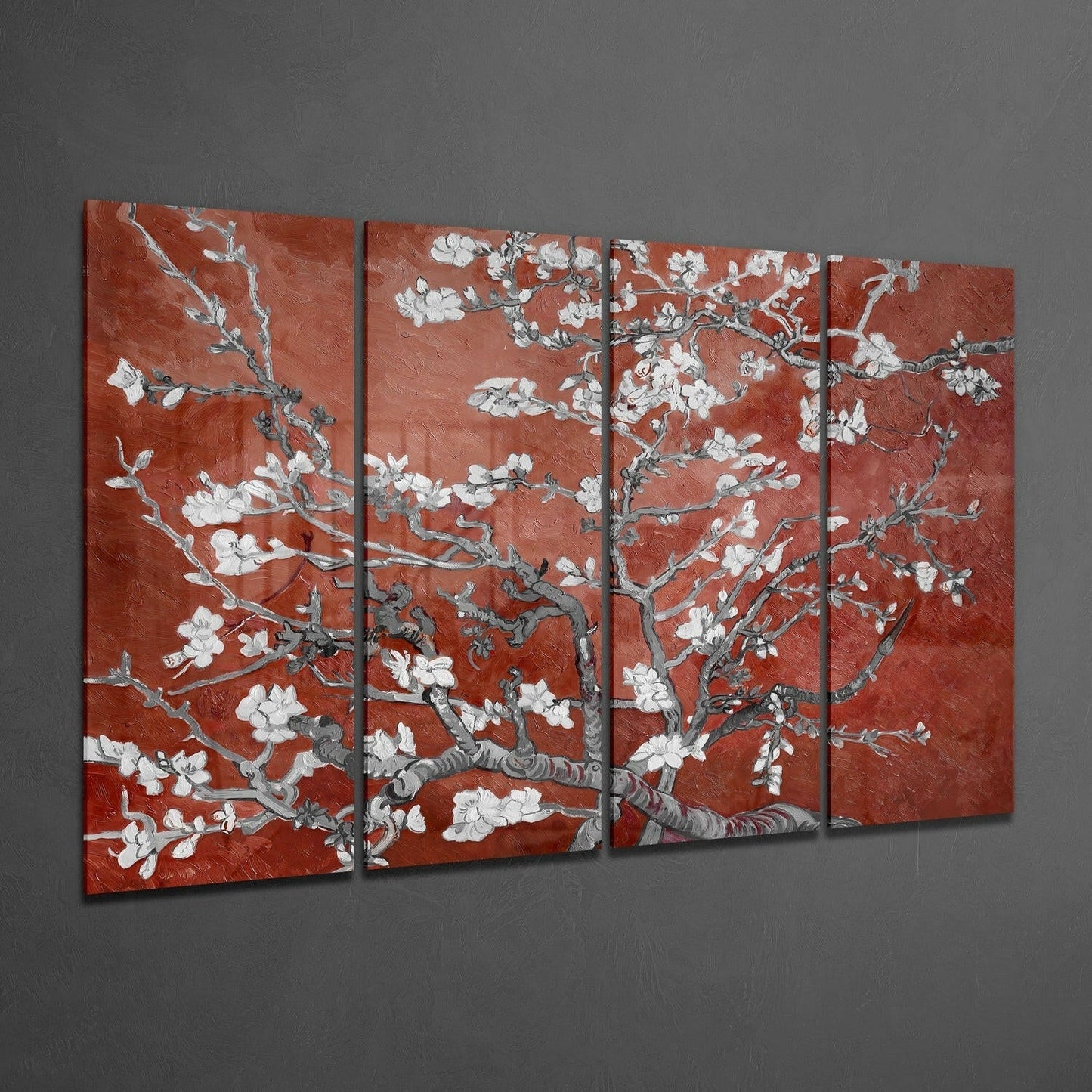 Sakura 4 Pieces Mega Glass Wall Art (59"x36")