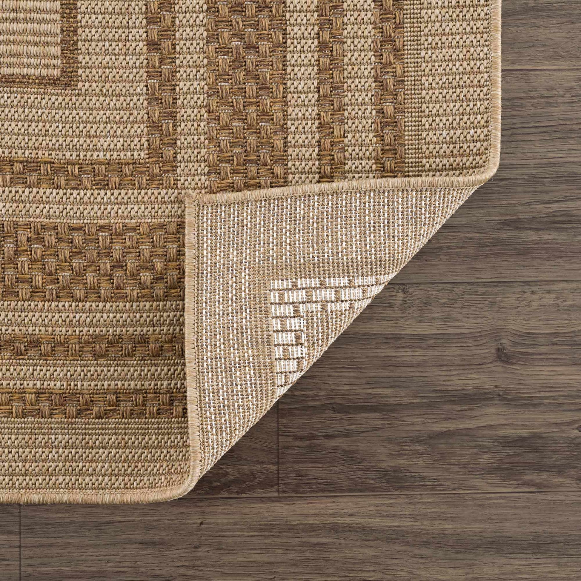 Isoko Bordered Faux Jute Rug-4