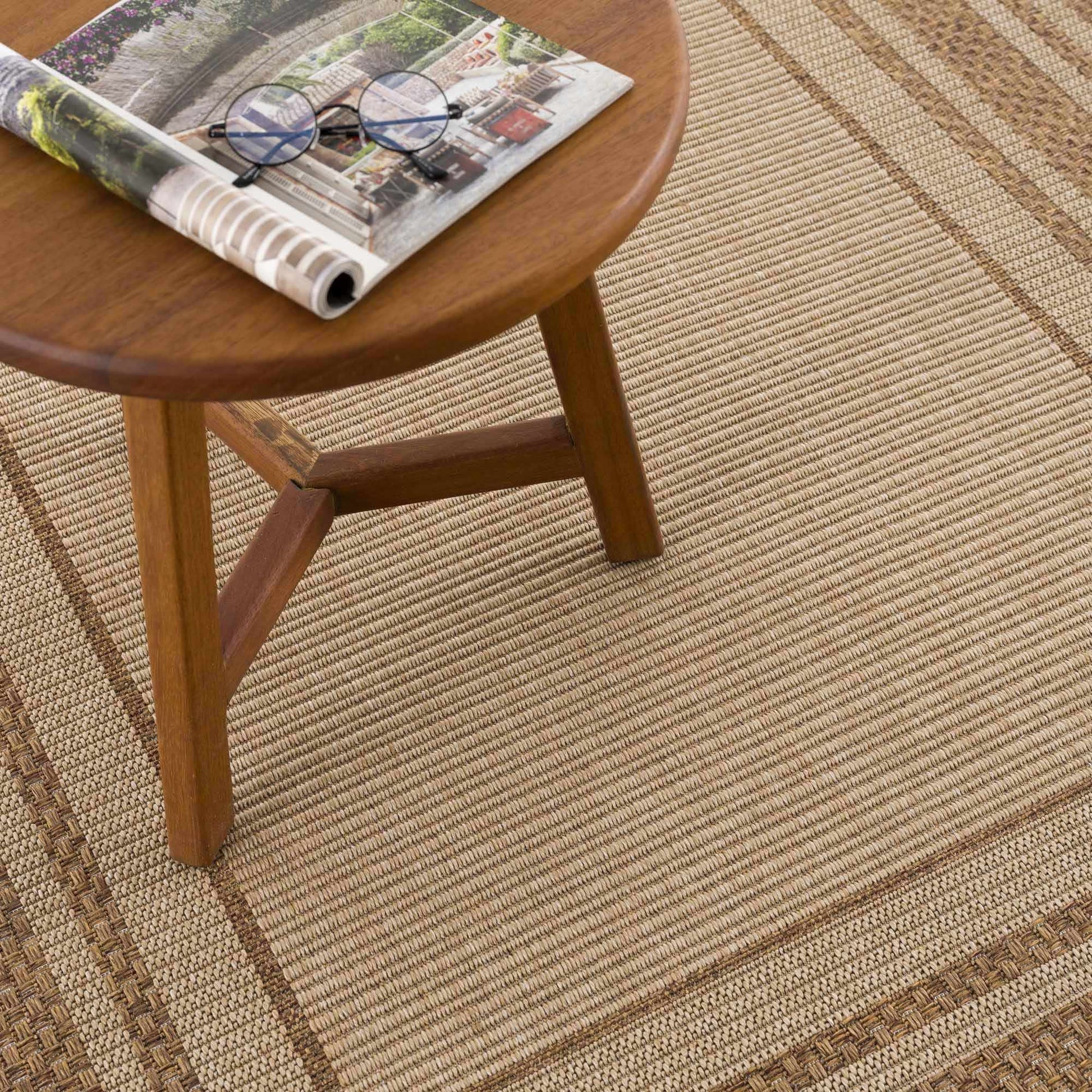 Isoko Bordered Faux Jute Rug-3