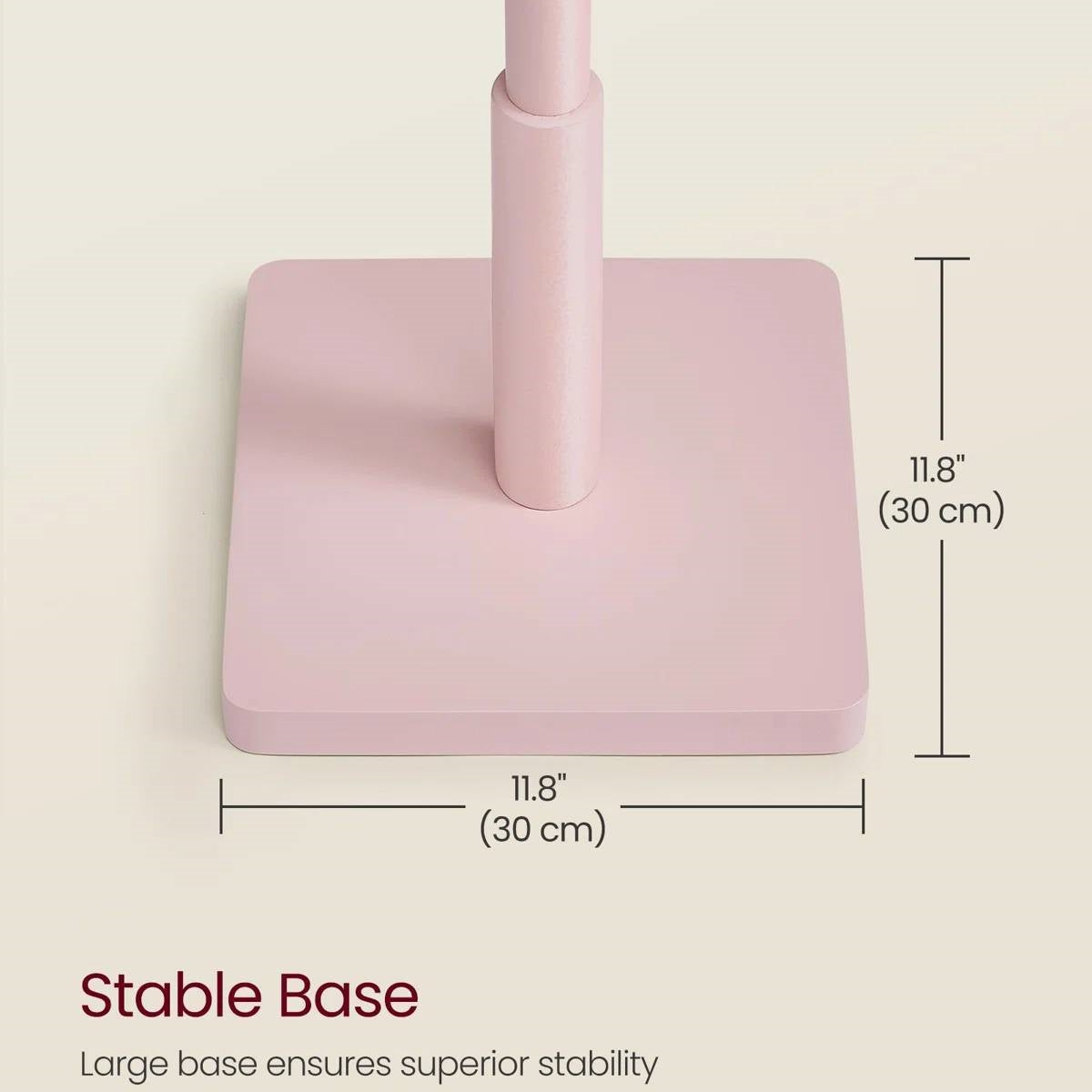 Modern Solid Wood Coat Rack Entryway Hall Tree Hat Stand in Pink-2