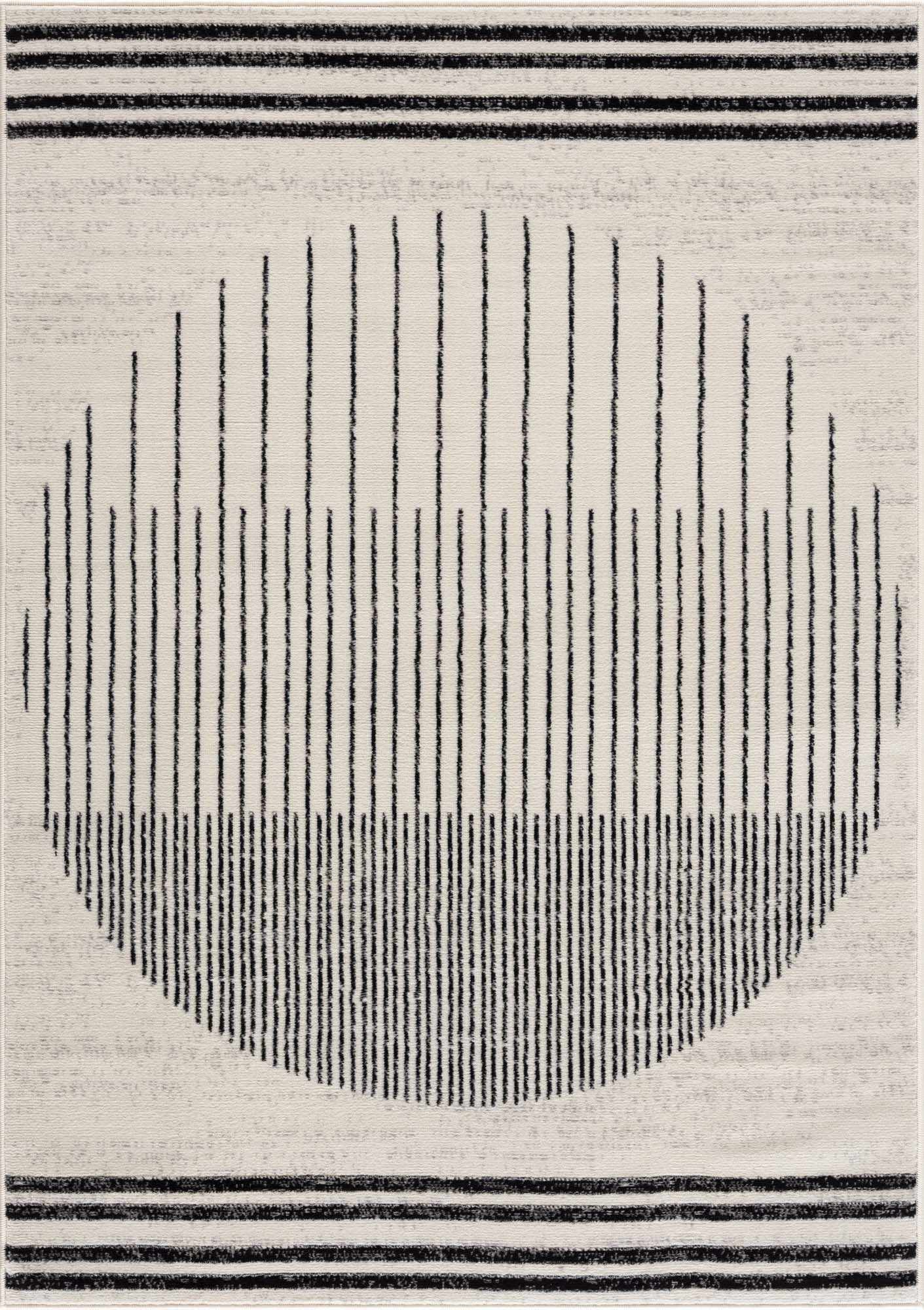 Angus Black&White Geometric Area Rug-0