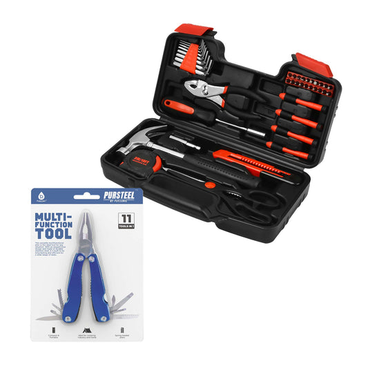 🔧 Pursonic 11-in-1 Multifunction Tool & Handy Solutions 39-Piece Household Tool Kit Bundle – The Ultimate DIY & Home Repair Set! 🏠✨-0