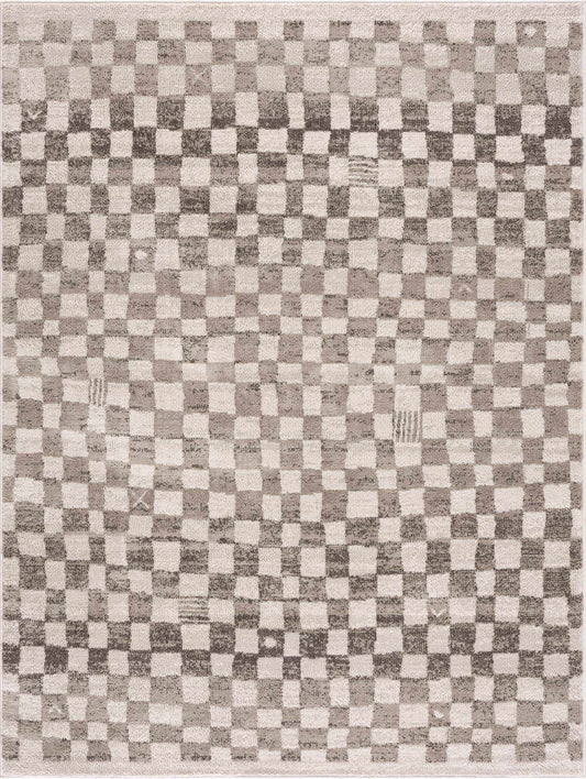 Sample Benjy Irregular Checkboard Rug - Beige-0