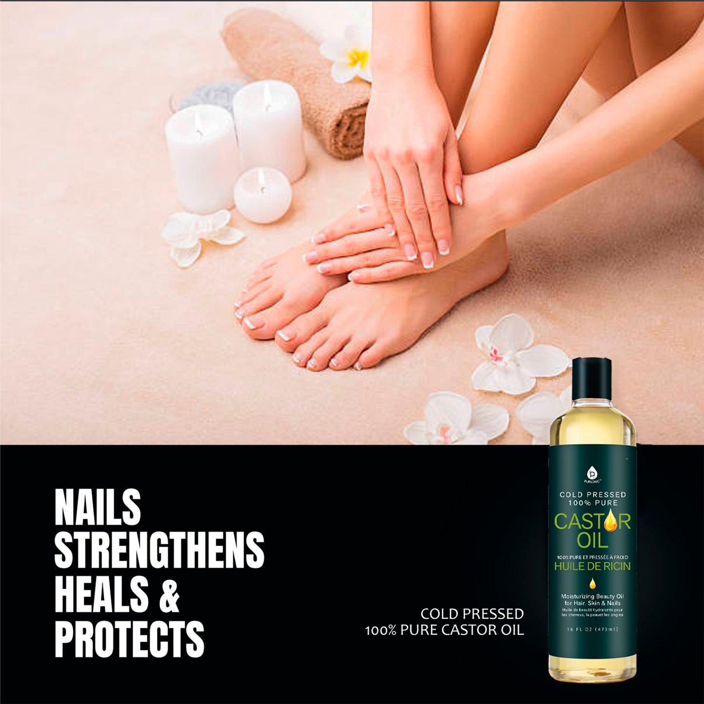 Cold-Pressed 100% Pure Castor Oil & 100% Natural Sweet Almond Oil-4