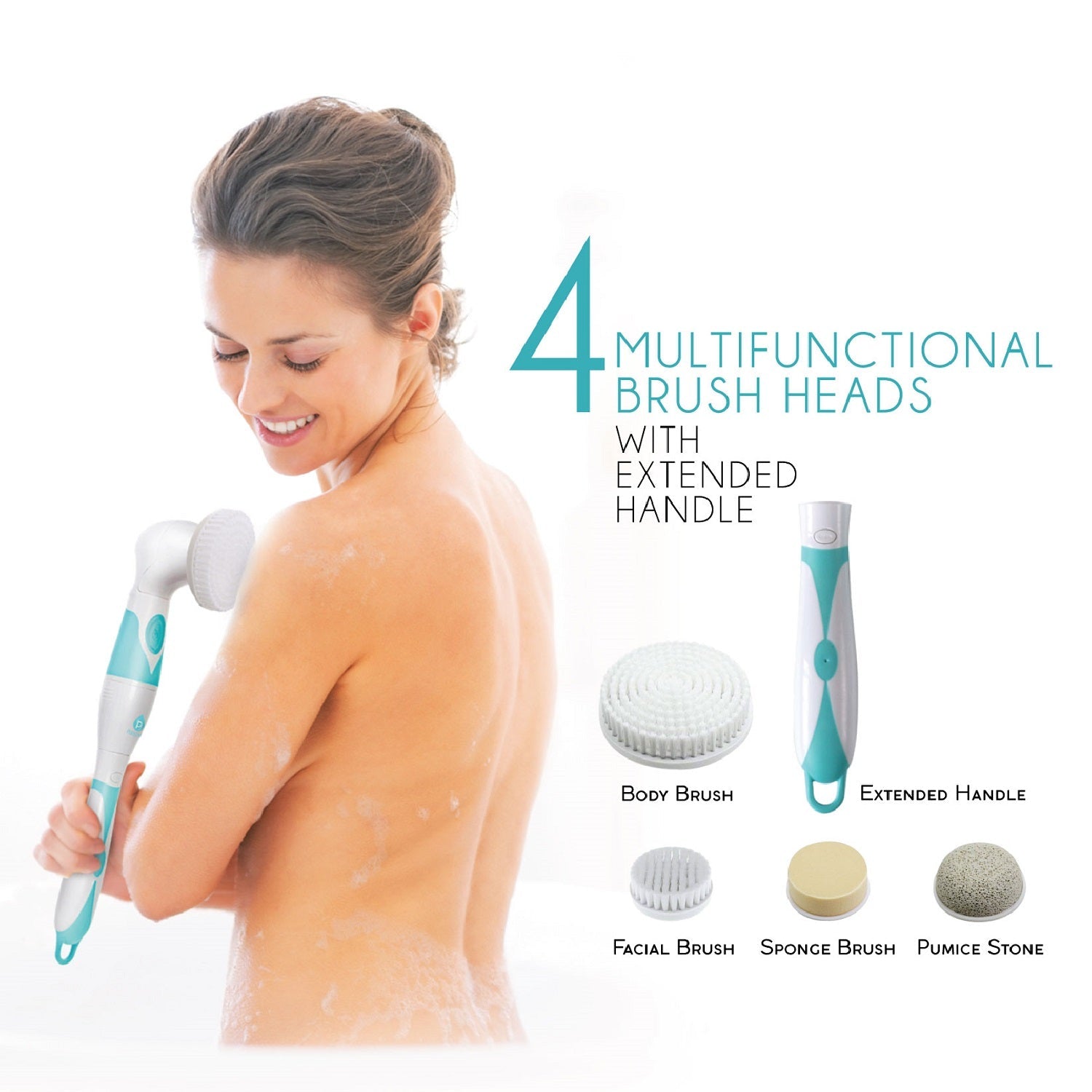 Advanced Facial & Body Cleansing Brush With Extended Handle-2