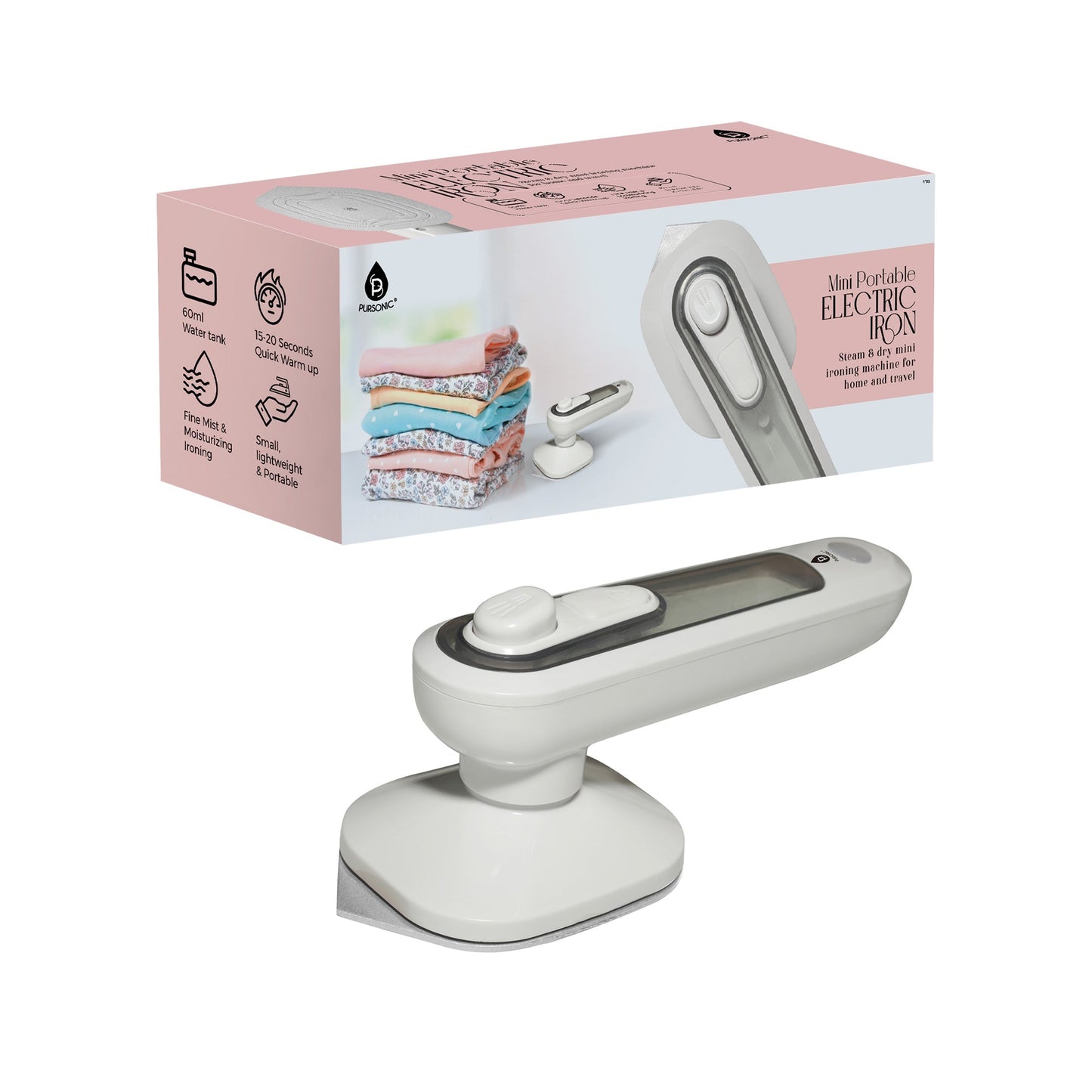 Home & Travel Essentials: 2-in-1 Mini Vacuum, Lint Remover & Portable Iron-4
