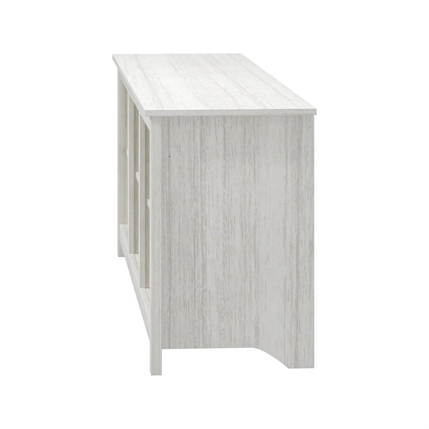 Farmhouse TV Stand in White Wood Grain Finish - for TVs up to 70-inch-3