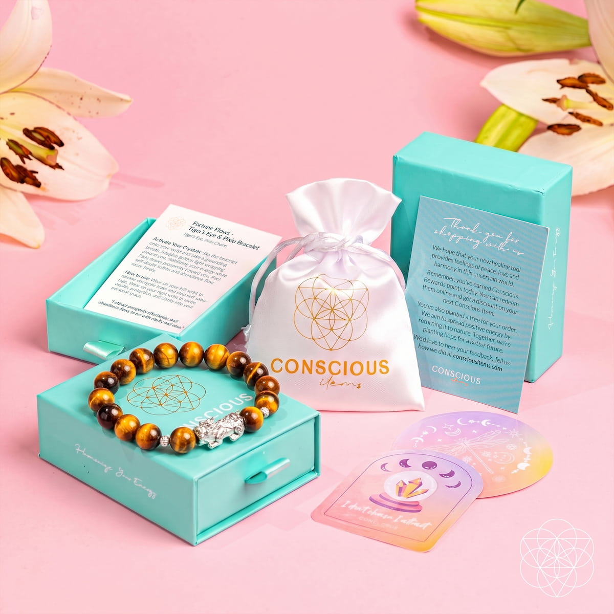 Fortune Flows - Tiger’s Eye & Pixiu Bracelet