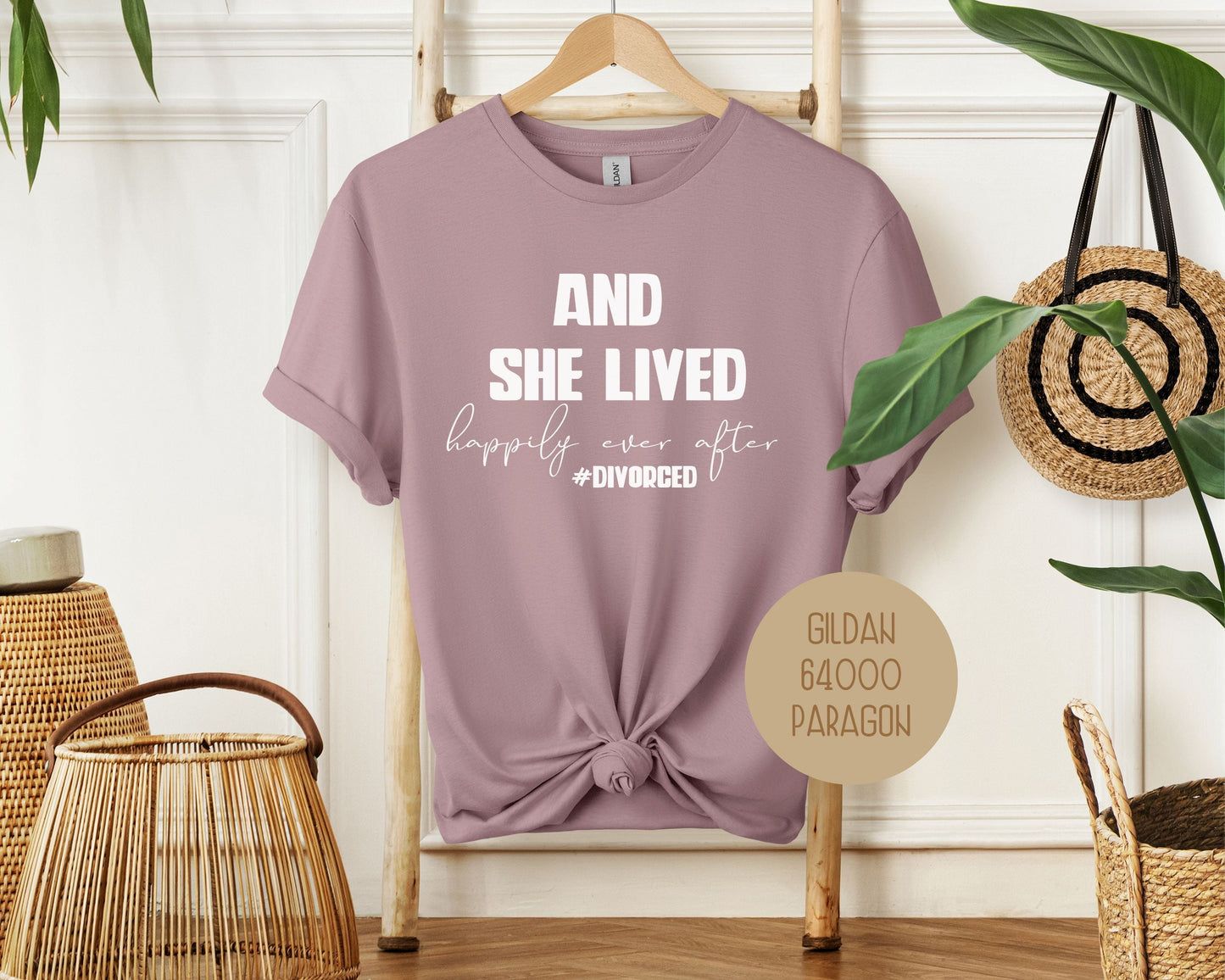 And She Lived Happily Ever After Divorce Party Shirt-8