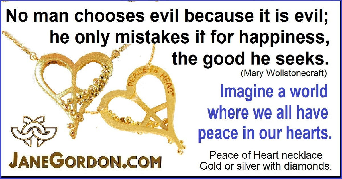 Peace of Heart Necklace- Large-18K Gold with Abundance Overflowing Diamonds-4