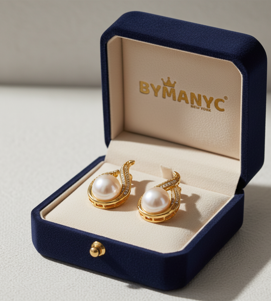 Pearl Drop Earrings Lyrical Drop SOHO | BYMANYC ® New York-0
