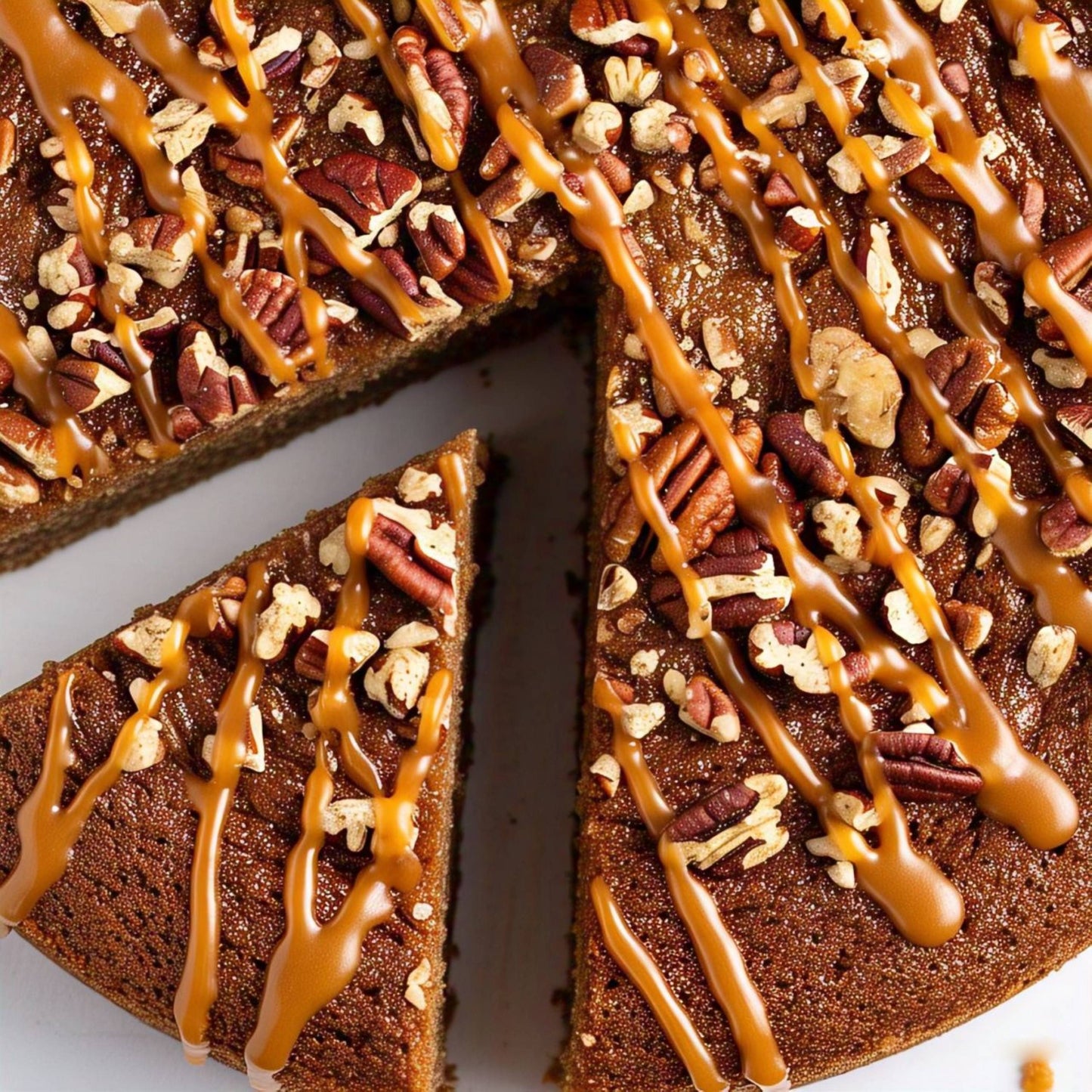 Andy Anand Caramel Pecan Cake, 9-Inch, 2 lb – Gift Boxed, Birthday, Wedding, Anniversary, Christmas, Mother's & Father's Day Dessert Gift