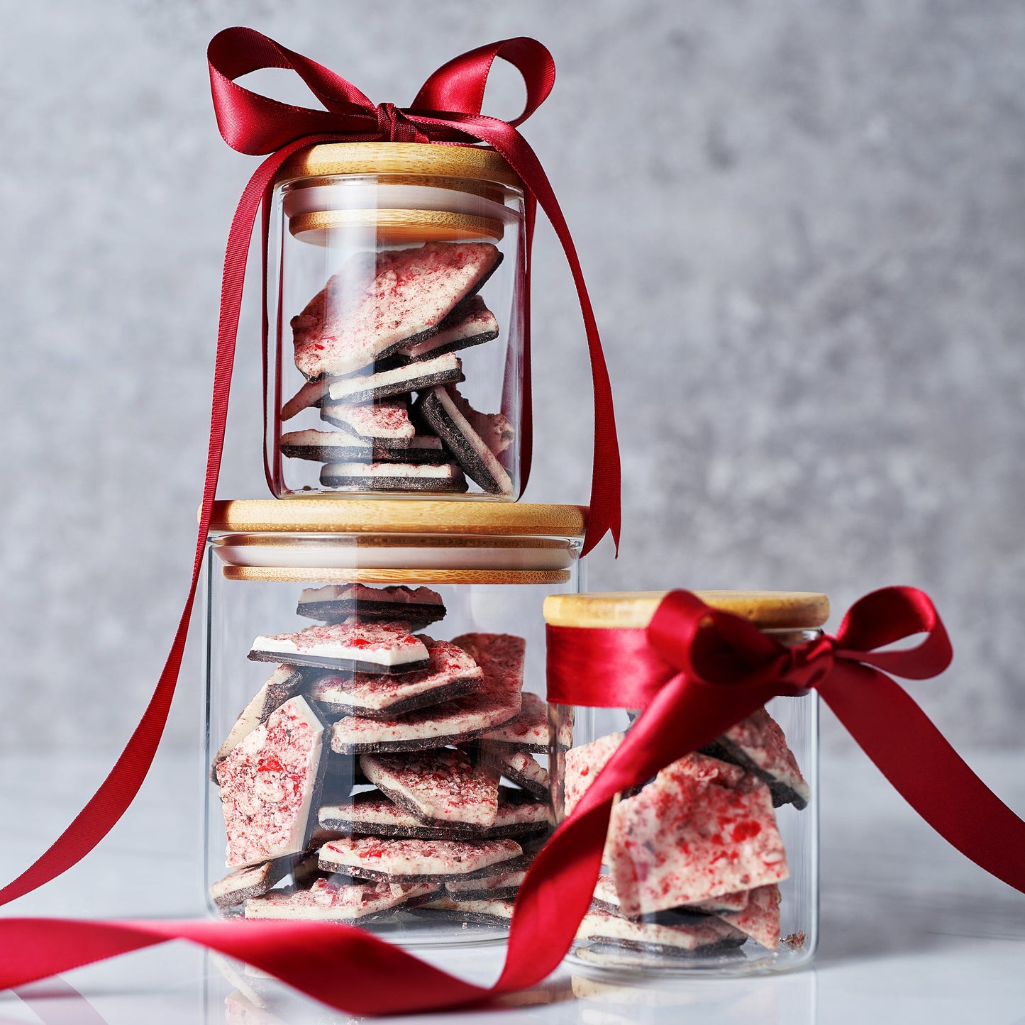 Handmade Layered Original Dark and White Chocolate Peppermint Bark - 1Lb Holiday Bark Assorted Squares - Christmas & Winter Candy, Sweets Gift Tin, Old Fashioned Treat, Stocking Stuffer-1
