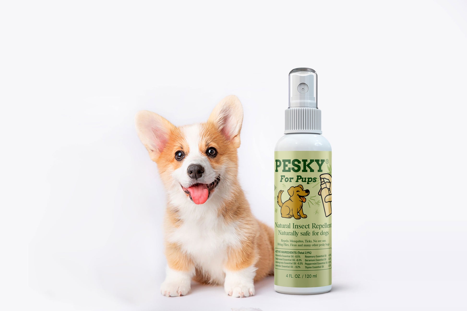 🐶 PESKY® for Pups Plant-Based Insect Deterrent Spray for Dogs-1