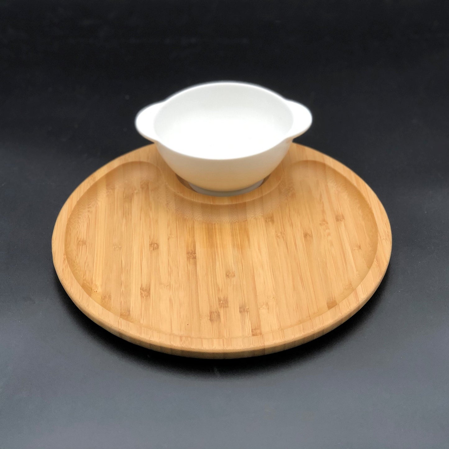 Bamboo And Fine Porcelain Set For Single Serve Soup Or Cereal Or Your Favorite Dessert-0