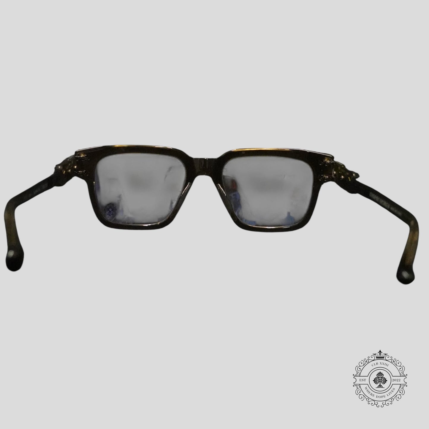 Chrome Hearts Bulge Glasses in Olive/Silver