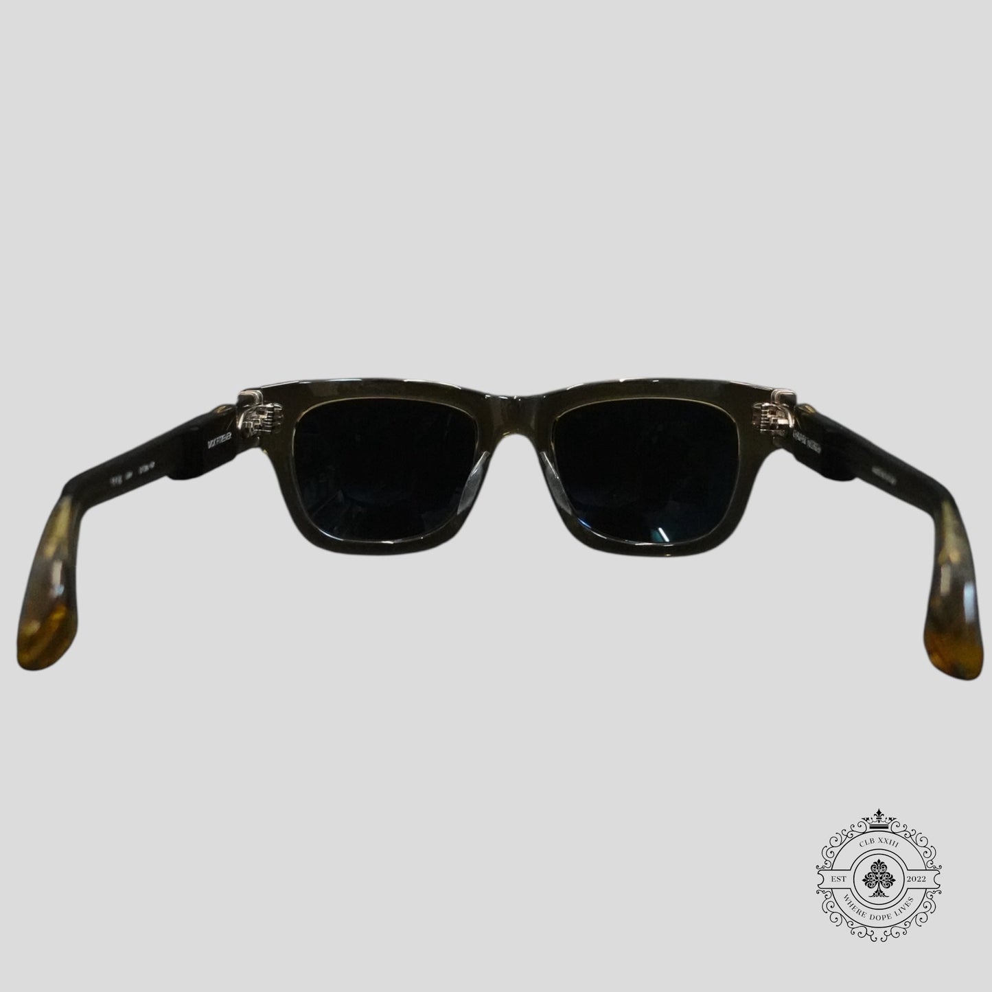 Chrome Hearts Dick Fitzener Glasses in Olive/Silver