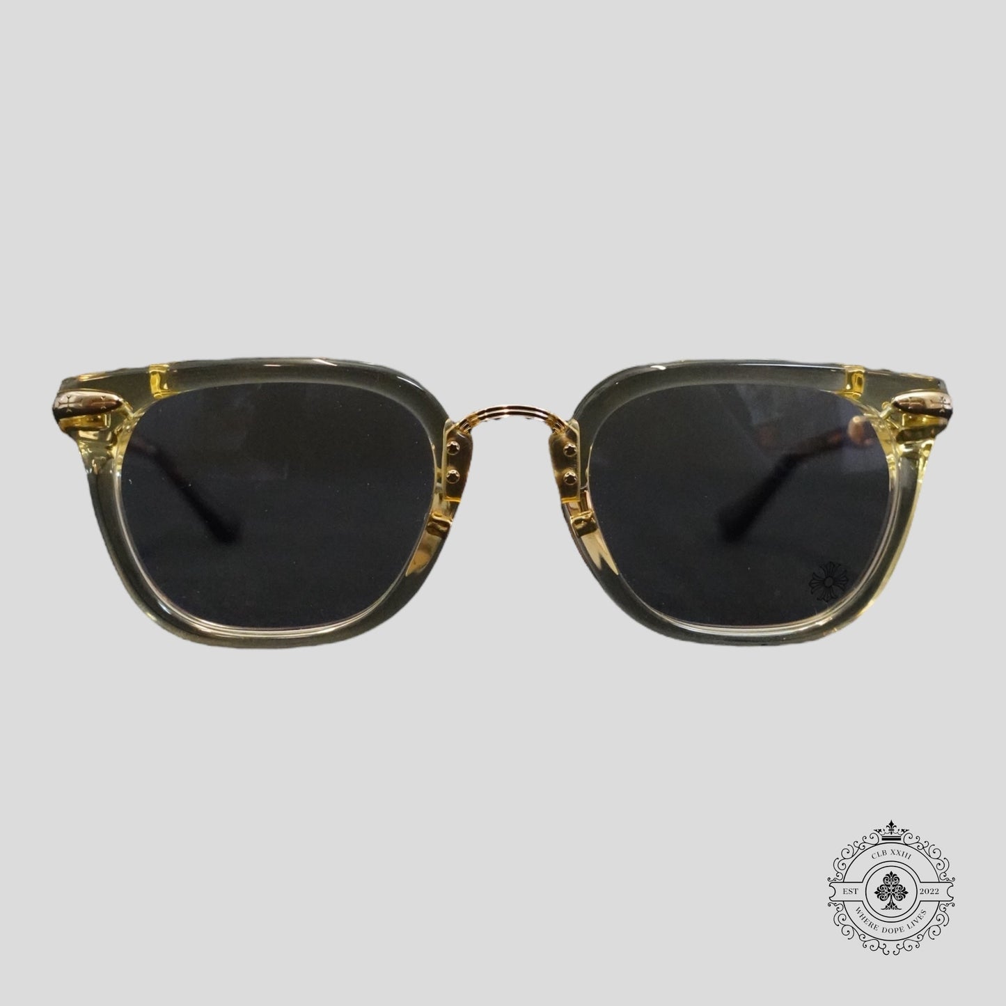 Chrome Hearts Titanasluvr Glasses in Tortoise Shell/Gold