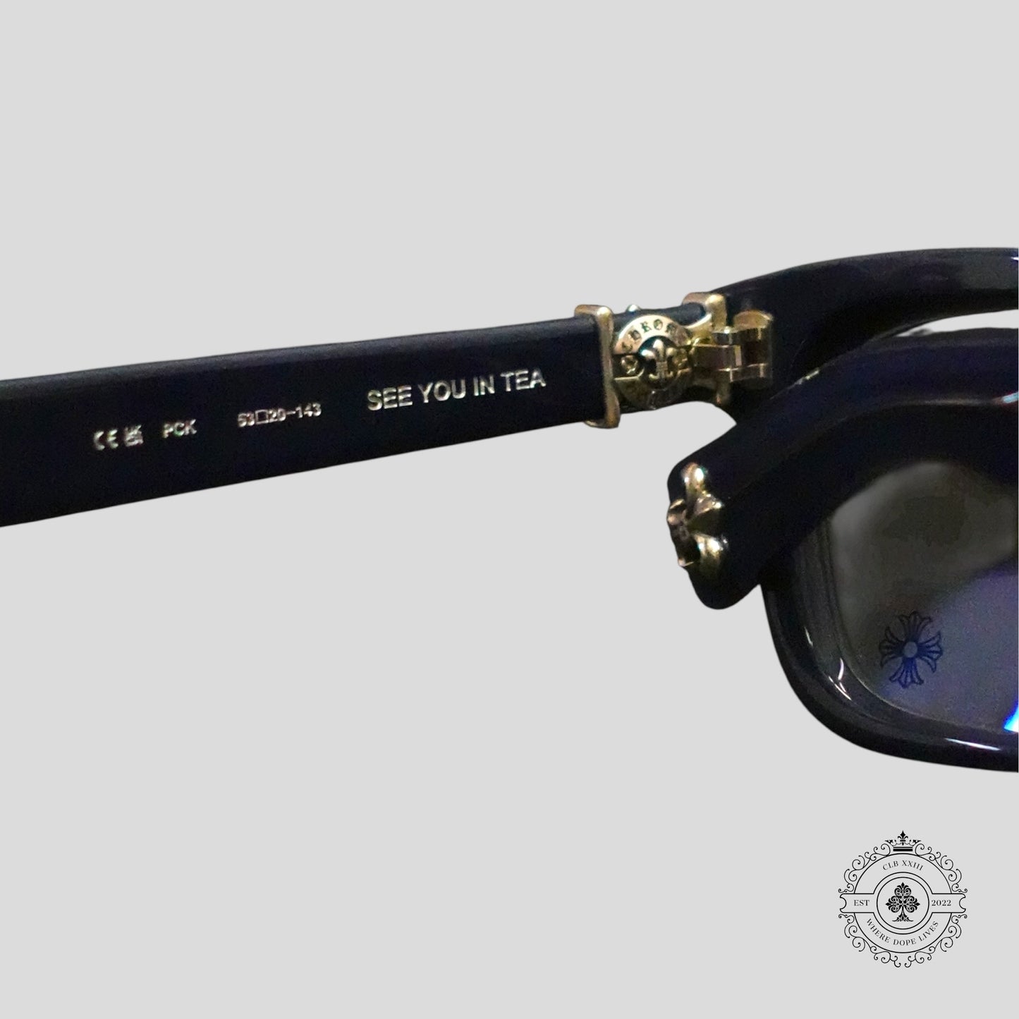 Chrome Hearts See You In Tea Sunglasses in Blue/Silver