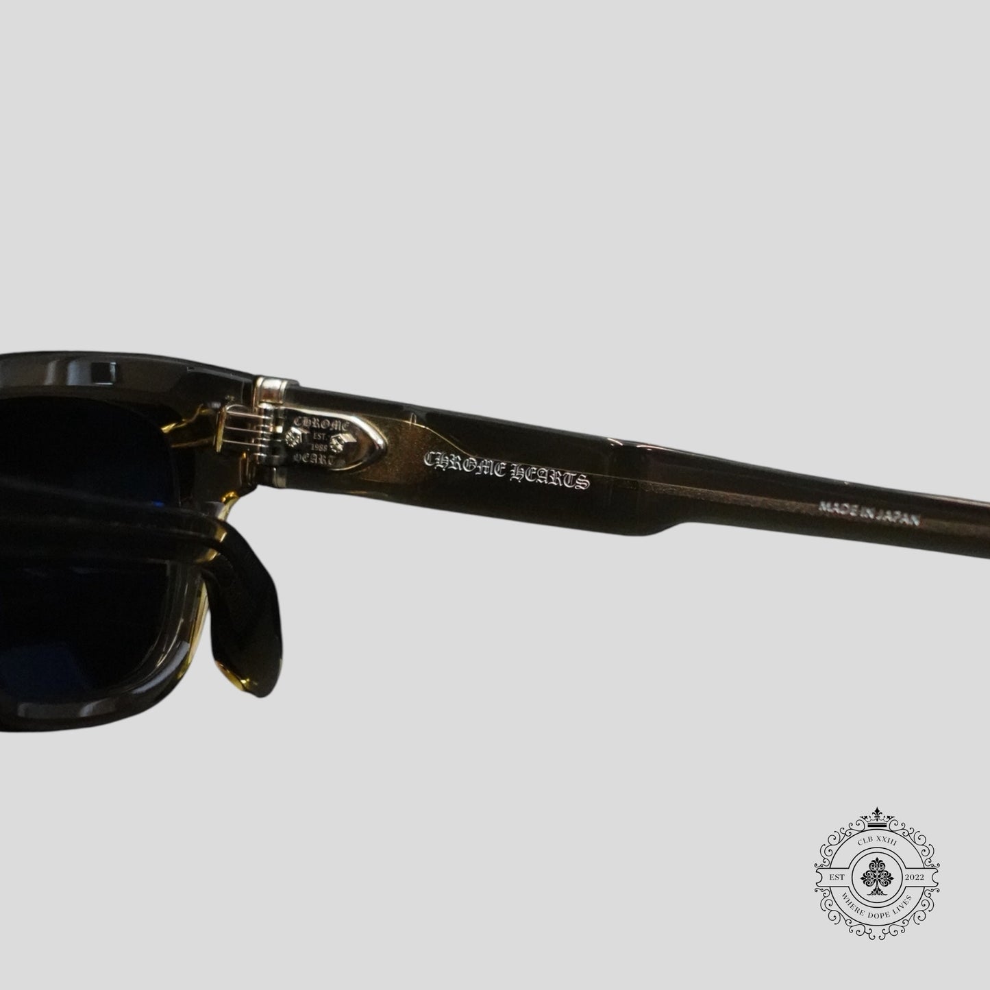 Chrome Hearts Dick Fitzener Glasses in Olive/Silver