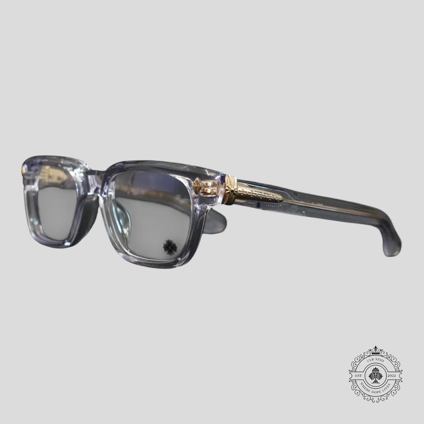 Chrome Hearts Pen 15 Sunglasses in Clear/Gold