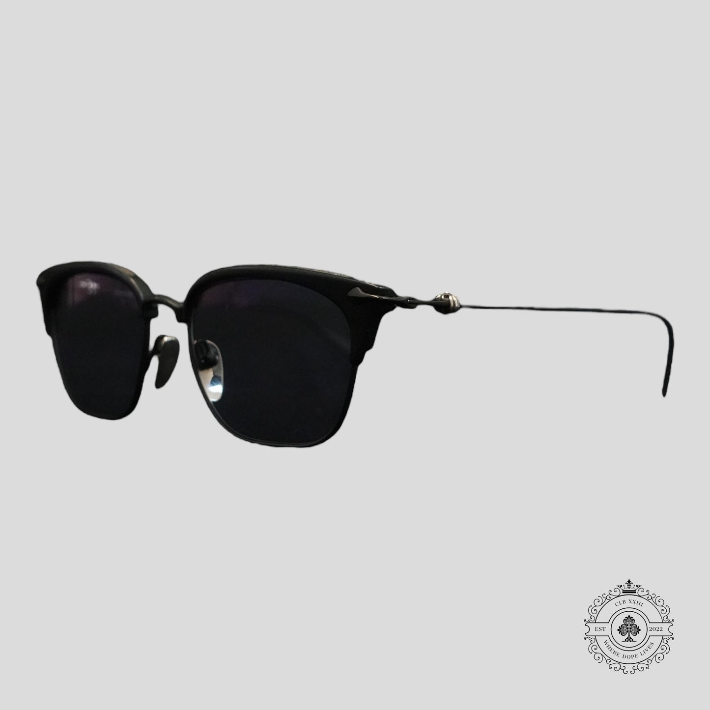 Chrome Hearts Sluntradiction Sunglasses in Matte Black/Silver