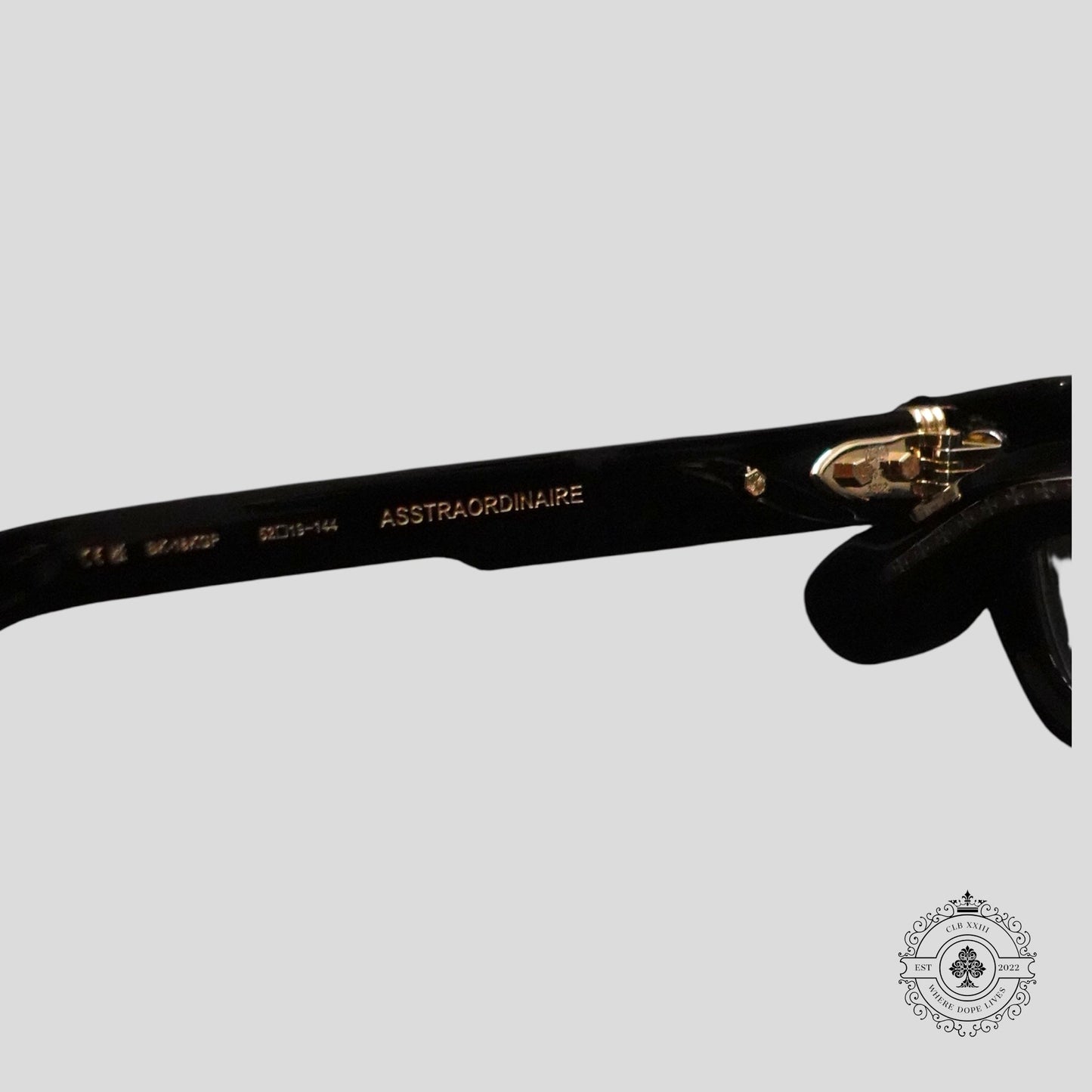 Chrome Hearts Asstraordinaire Glasses in Black/Gold