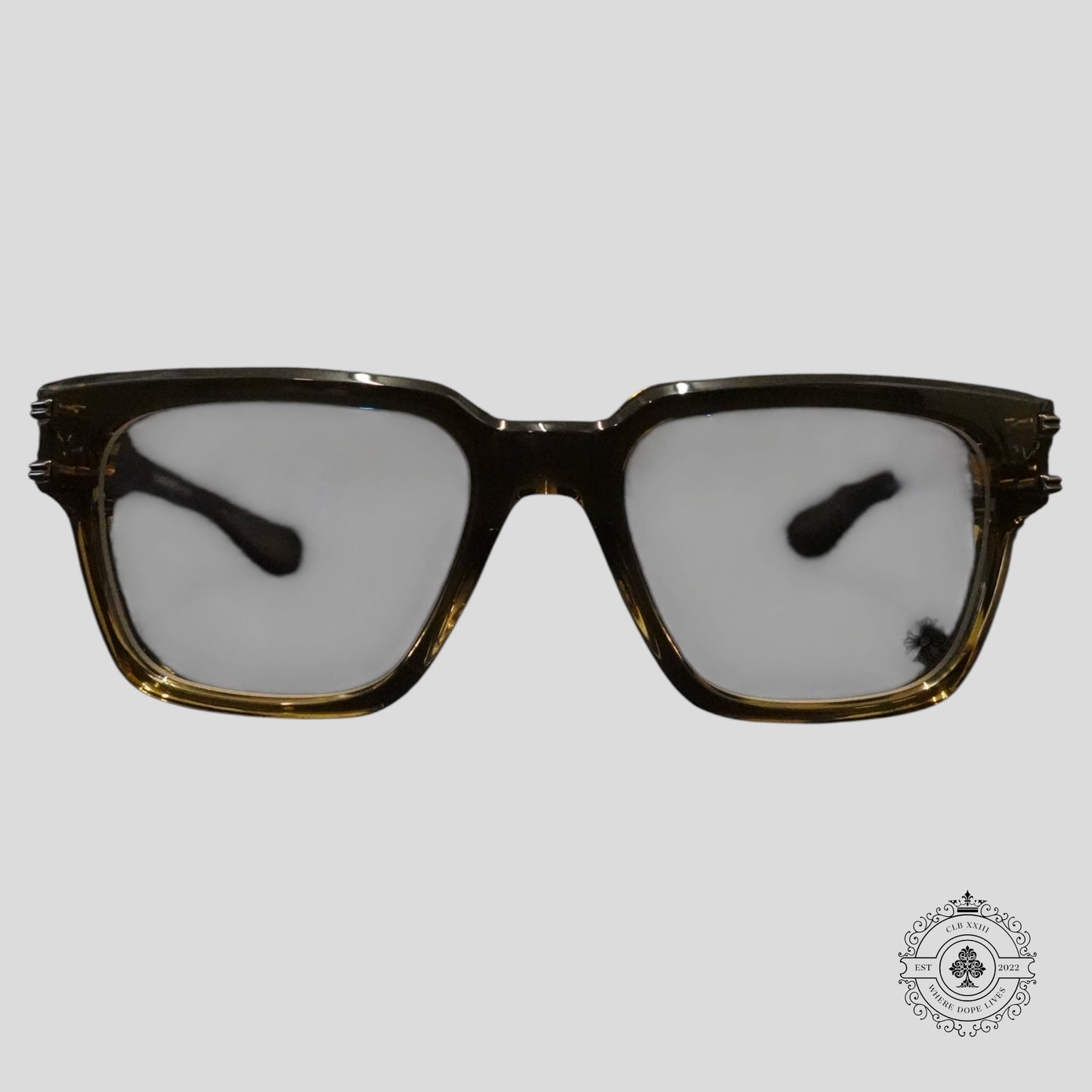 Chrome Hearts Bulge Glasses in Olive/Silver