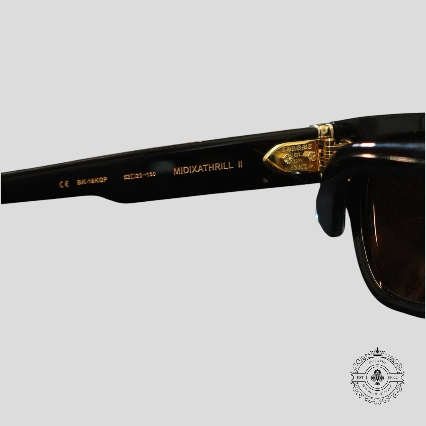 Chrome Hearts Midixathrill II Sunglasses in Black/Gold
