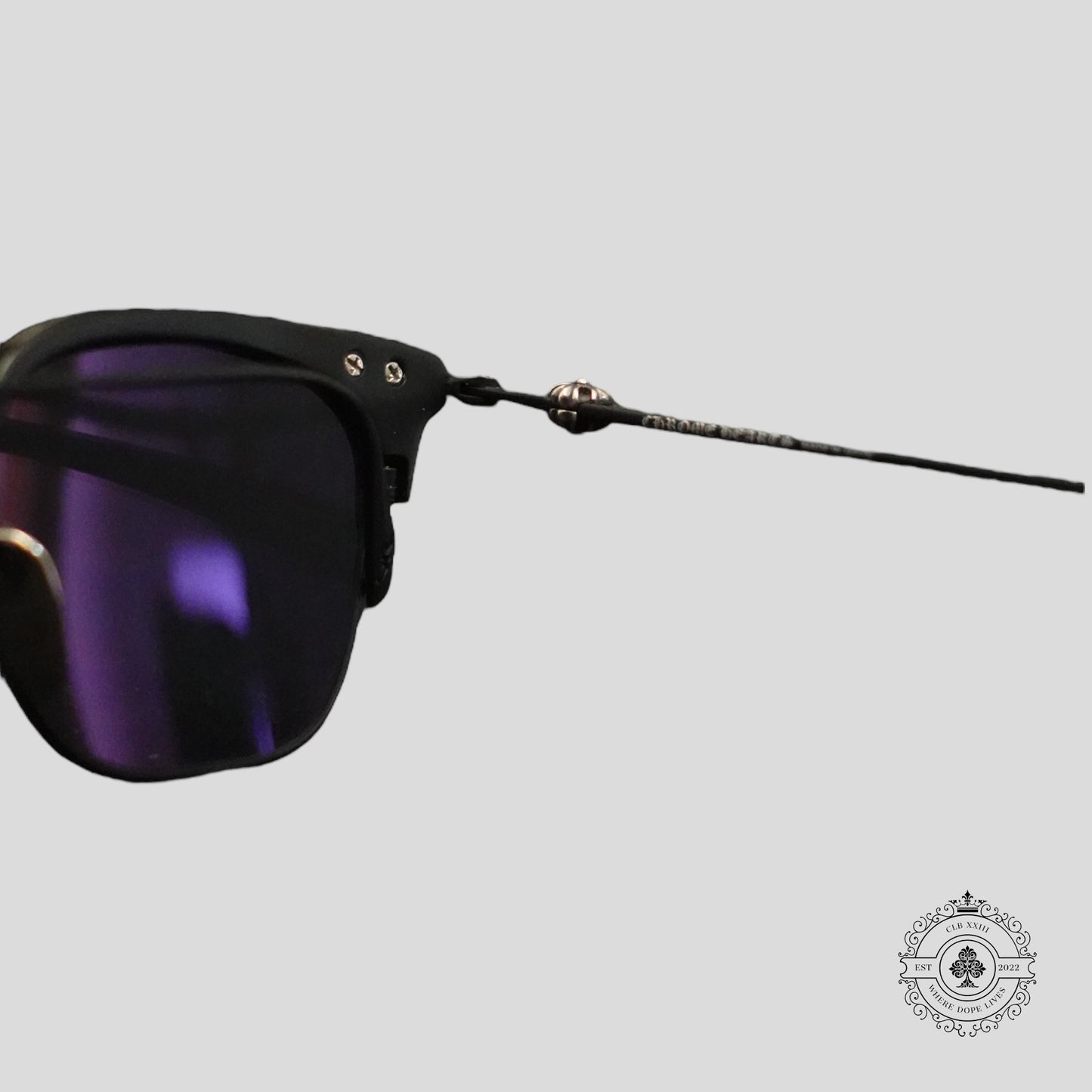 Chrome Hearts Sluntradiction Sunglasses in Matte Black/Silver