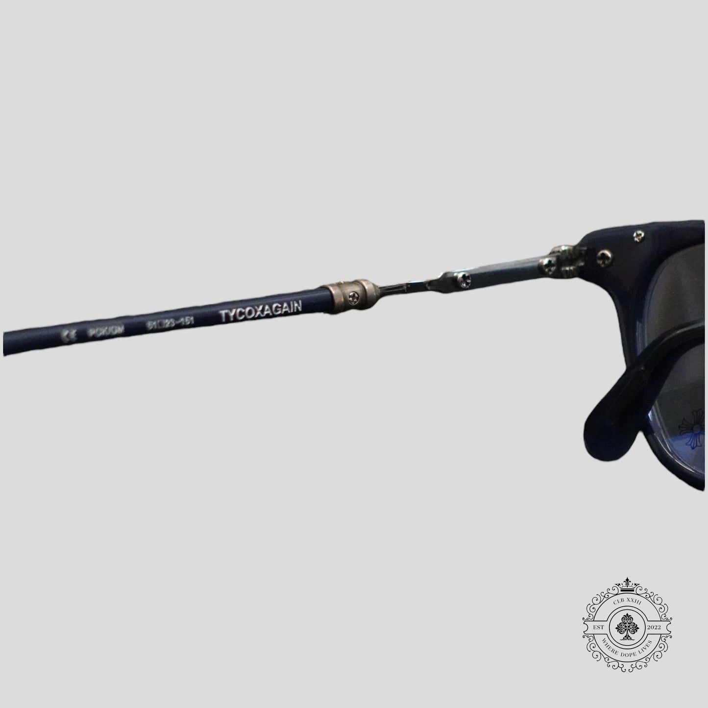Chrome Hearts Tycoxagain Glasses in Blue/Silver