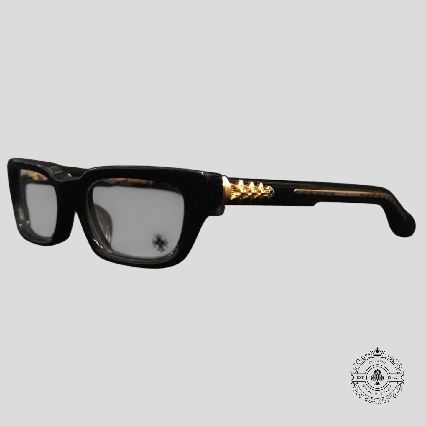 Chrome Hearts Asstraordinaire Glasses in Black/Gold