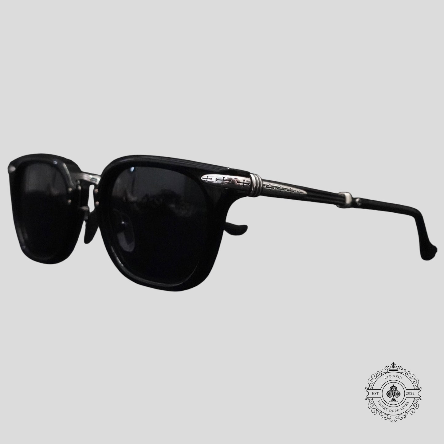 Chrome Hearts Titanasluvr Glasses in Black/Silver