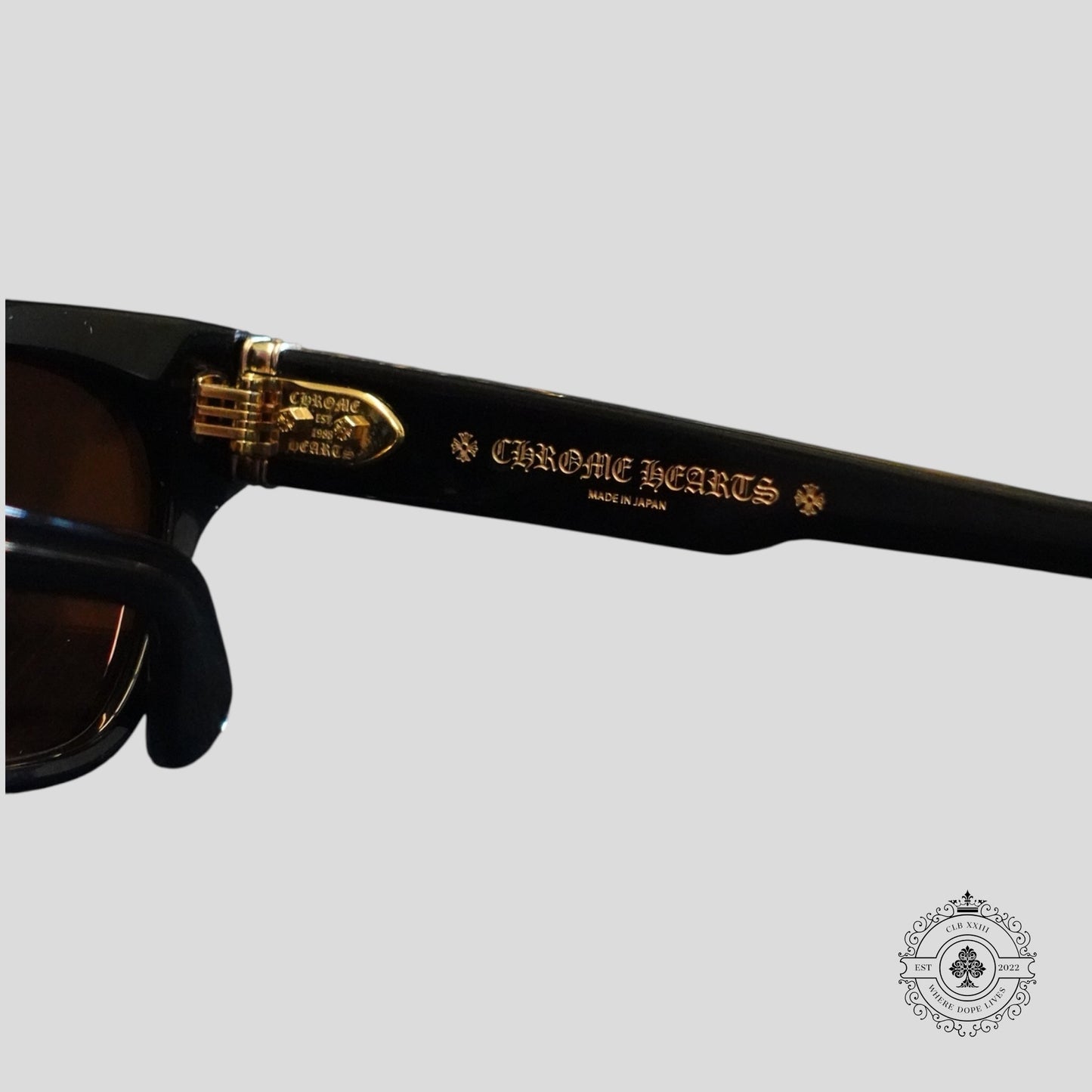 Chrome Hearts Midixathrill II Sunglasses in Black/Gold