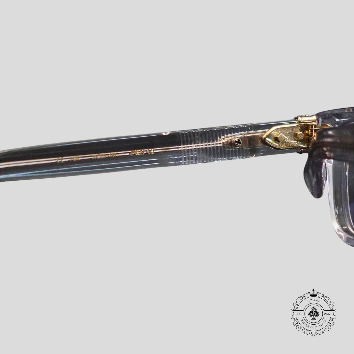 Chrome Hearts Pen 15 Sunglasses in Clear/Gold