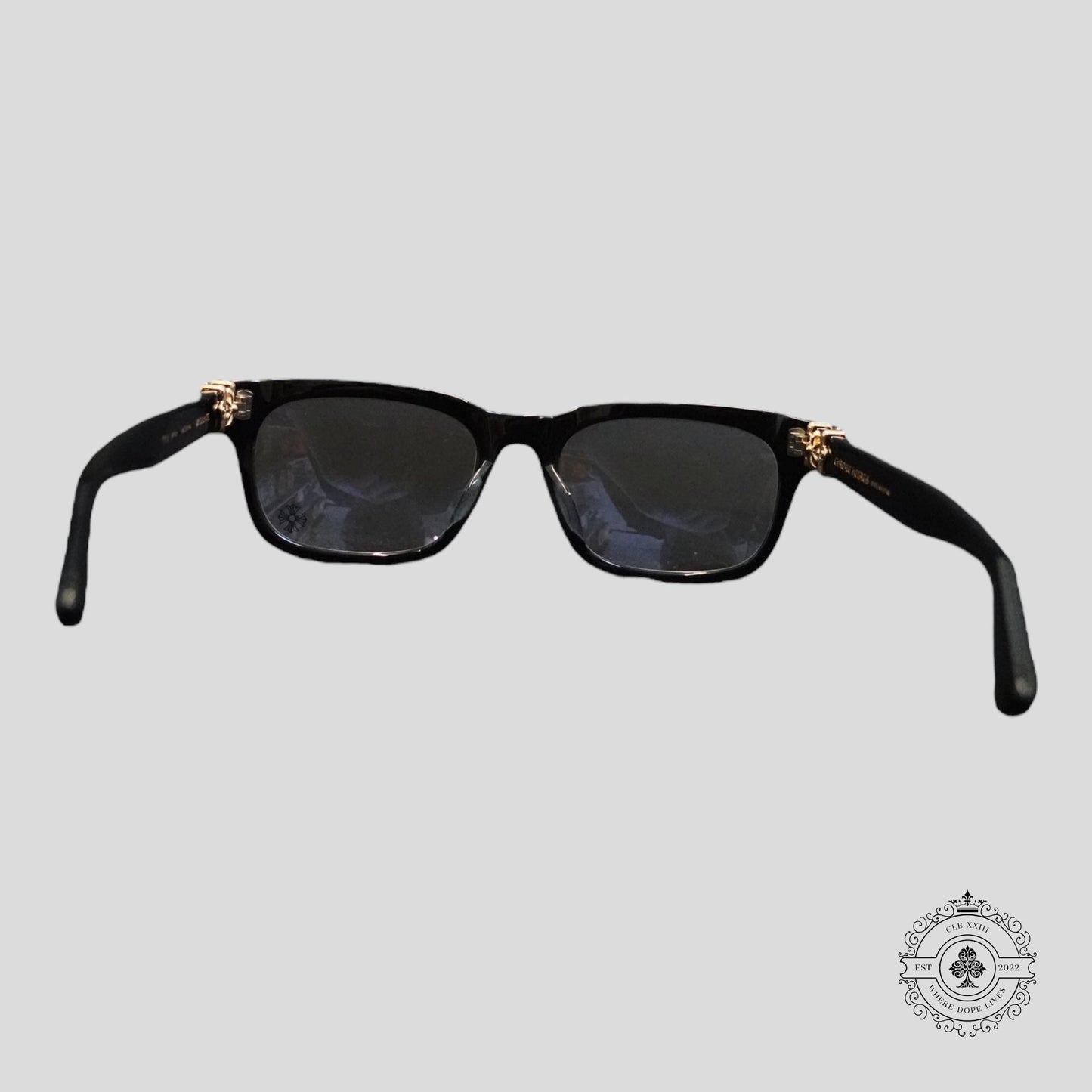 Chrome Hearts Vagilante Glasses in Black/Gold