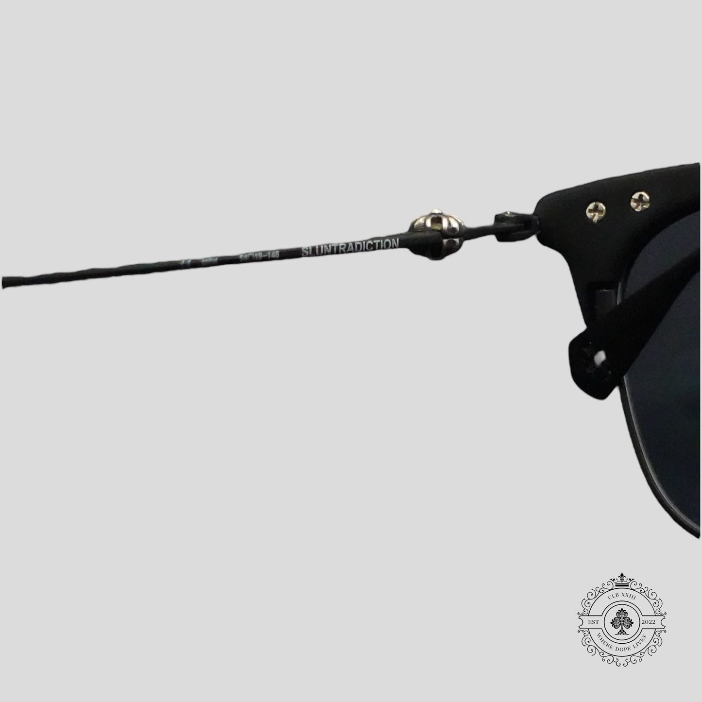 Chrome Hearts Sluntradiction Sunglasses in Matte Black/Silver