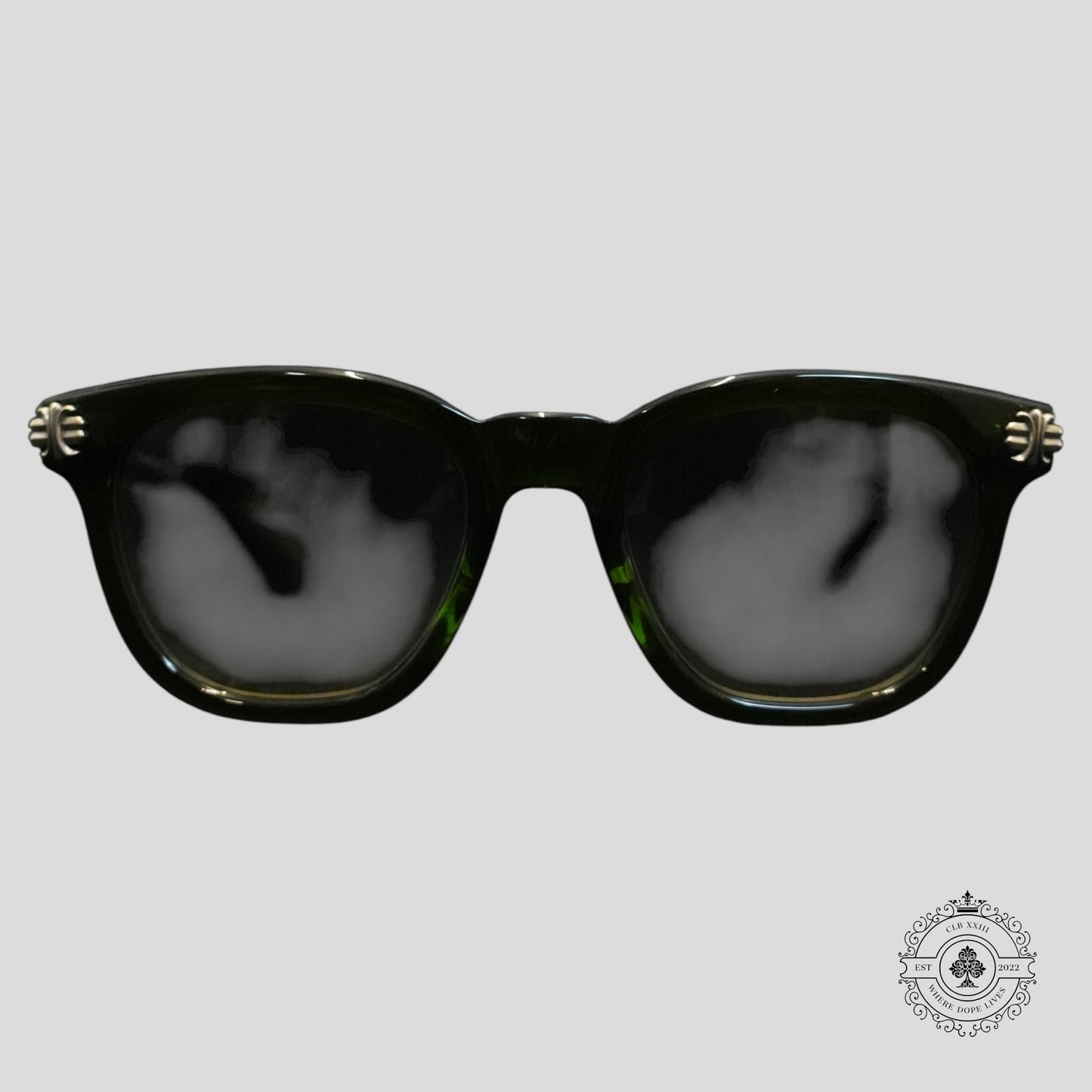Chrome Hearts Smoke Show Sunglasses in Green/Silver