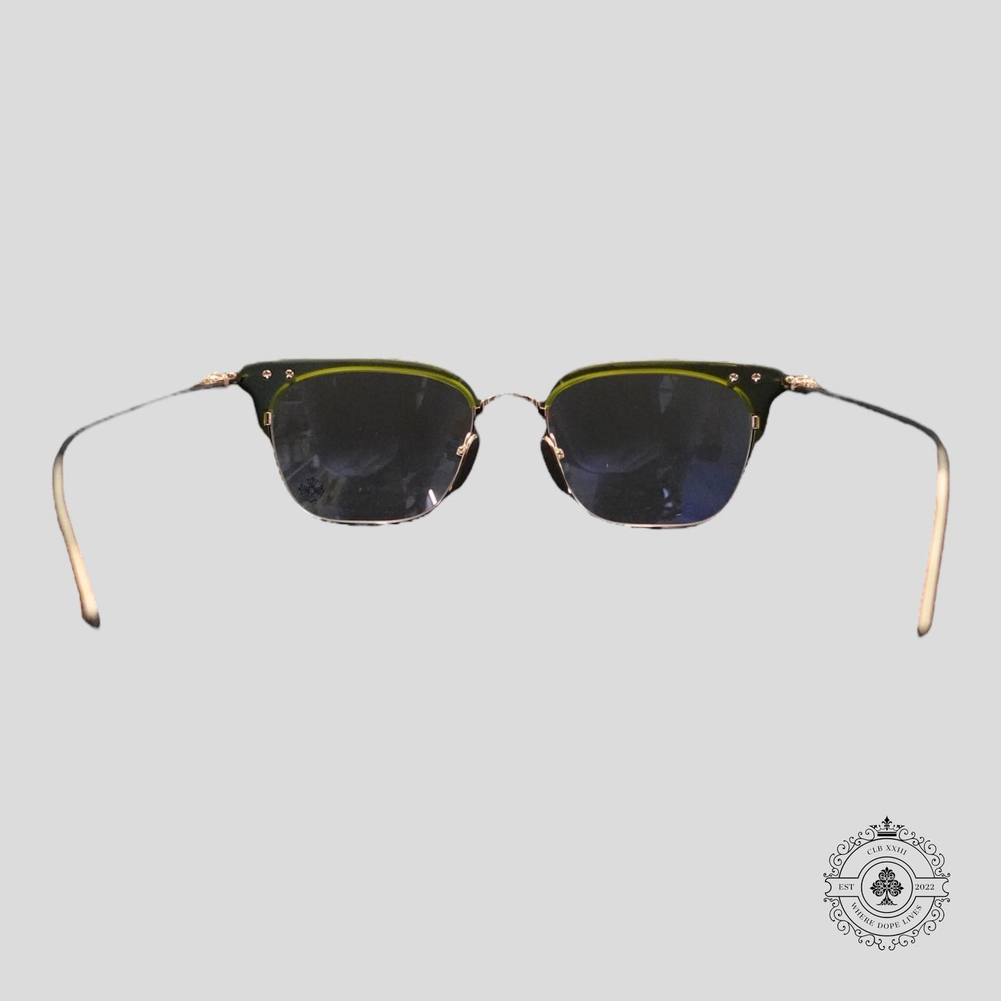 Chrome Hearts Sluntradiction Sunglasses in Green/Gold