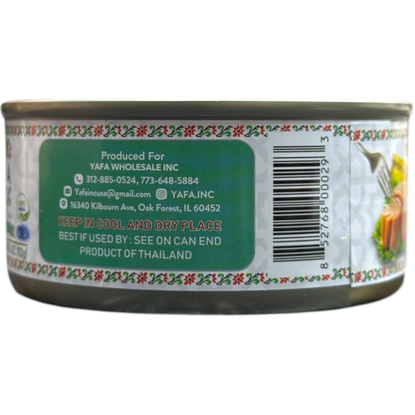 Yafa Skipjack Solid Light Tuna in Water, Convenient 5 Oz Canned Seafood, Healthy Protein Source