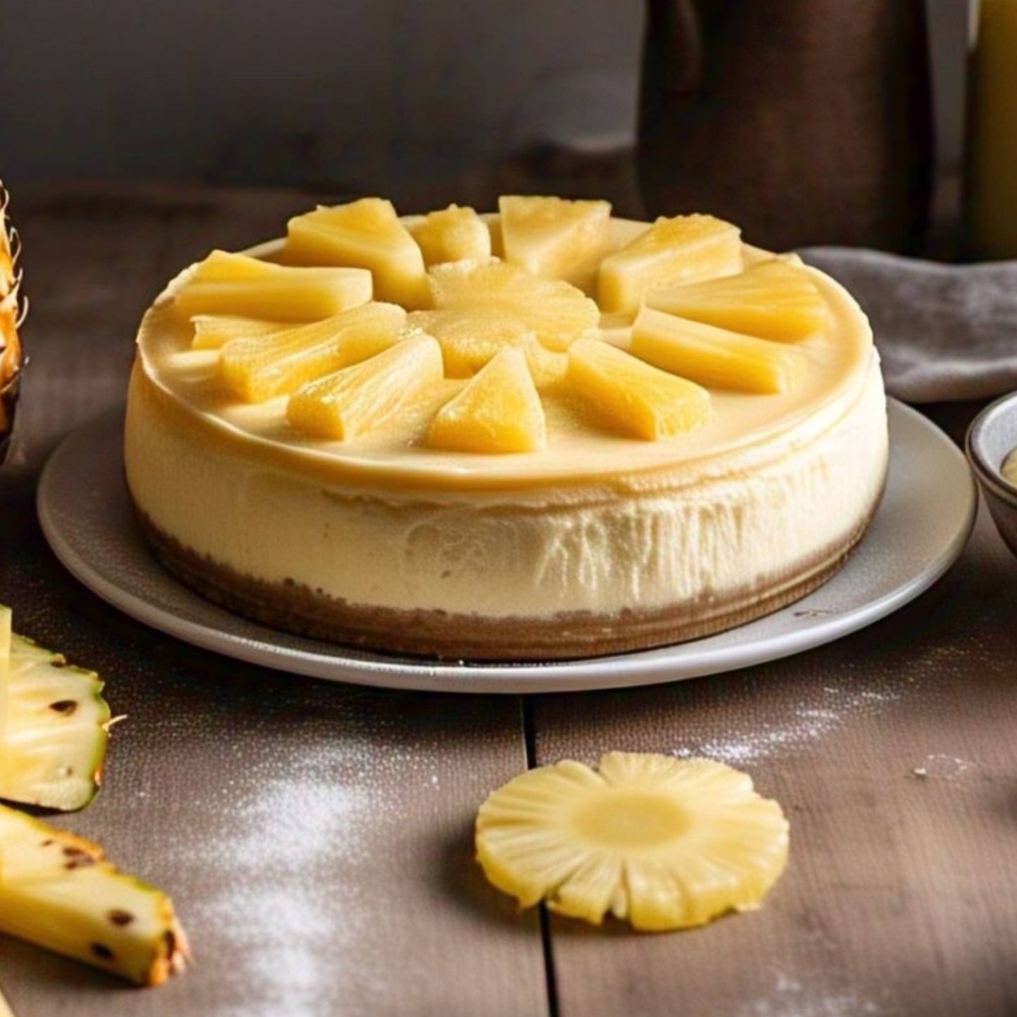 Andy Anand Pineapple Cheesecake, 9-Inch, 2 lb – Luxurious NY-Style, Real California Cream Cheese, Handcrafted, No Preservatives Gift Box
