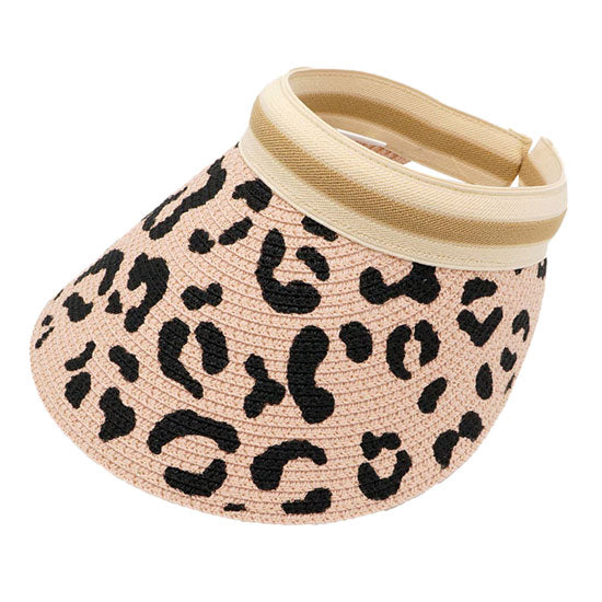 Leopard Patterned Visor Hat