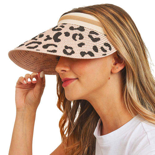 Leopard Patterned Visor Hat