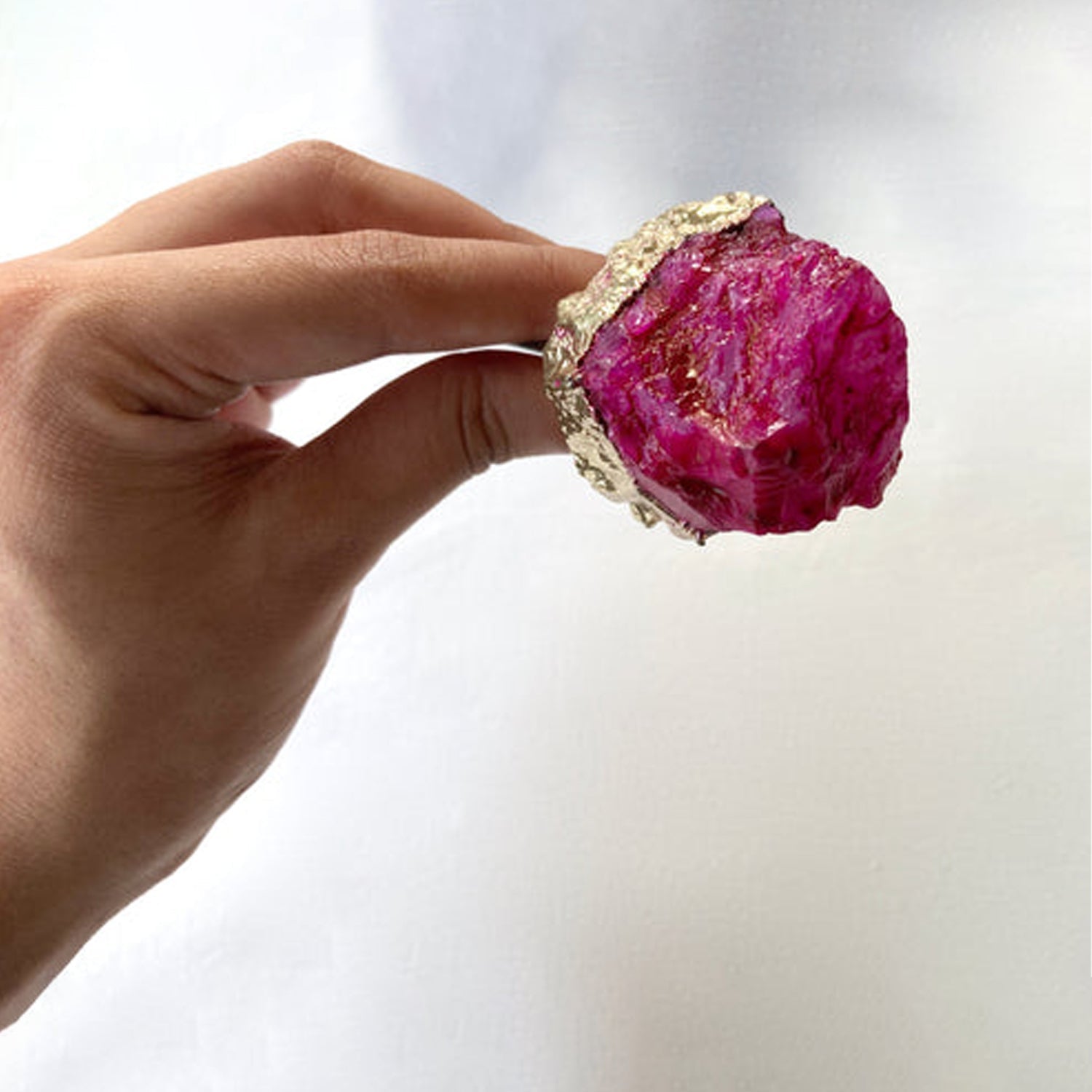 Pink Crystal Gold Plated Stone Furniture/Door Knobs/Cabinet Handles/Dresser Knobs-3